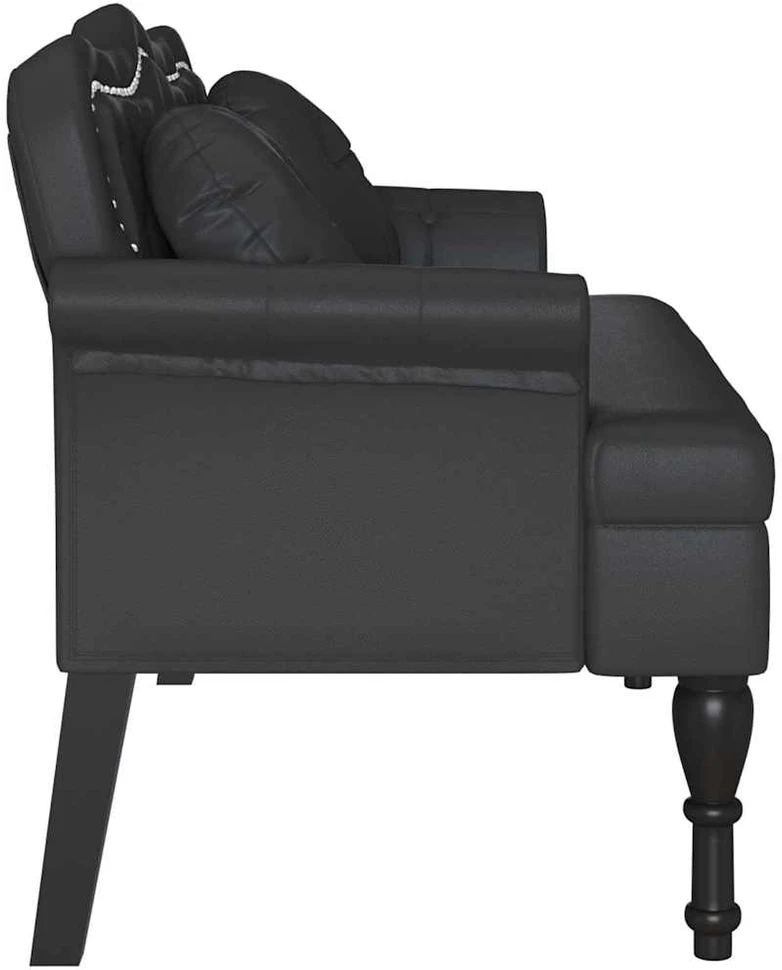 Česterfildo suolas Juoda 120,5 x 65 x 75 cm Dirbtinė oda