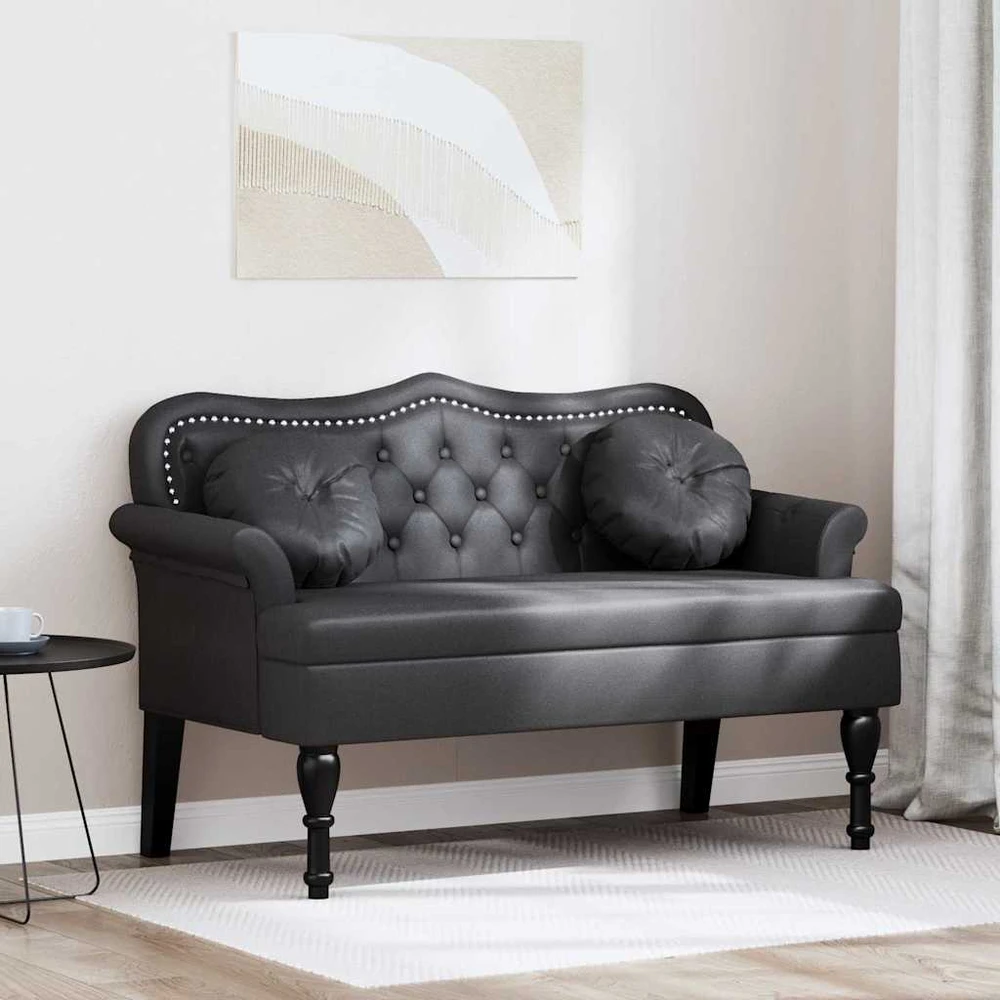 Česterfildo suolas Juoda 120,5 x 65 x 75 cm Dirbtinė oda