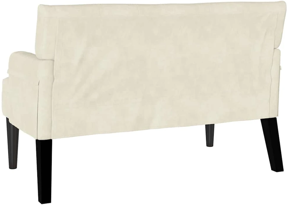 Česterfildo suolas Kreminė 112 x 65,5 x 75 cm Aksomas