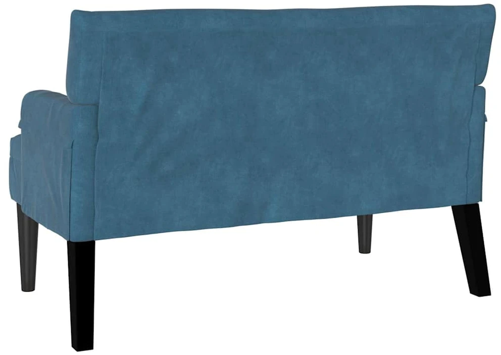 Česterfildo suolas Mėlyna 112 x 65,5 x 75 cm Aksomas