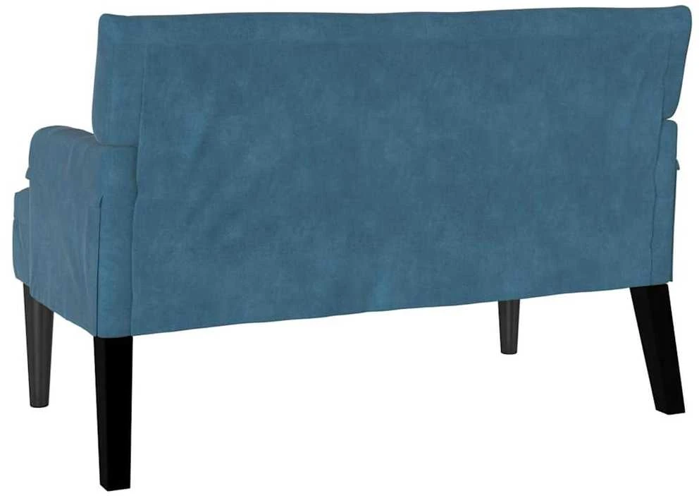 Česterfildo suolas Mėlyna 112 x 65,5 x 75 cm Aksomas