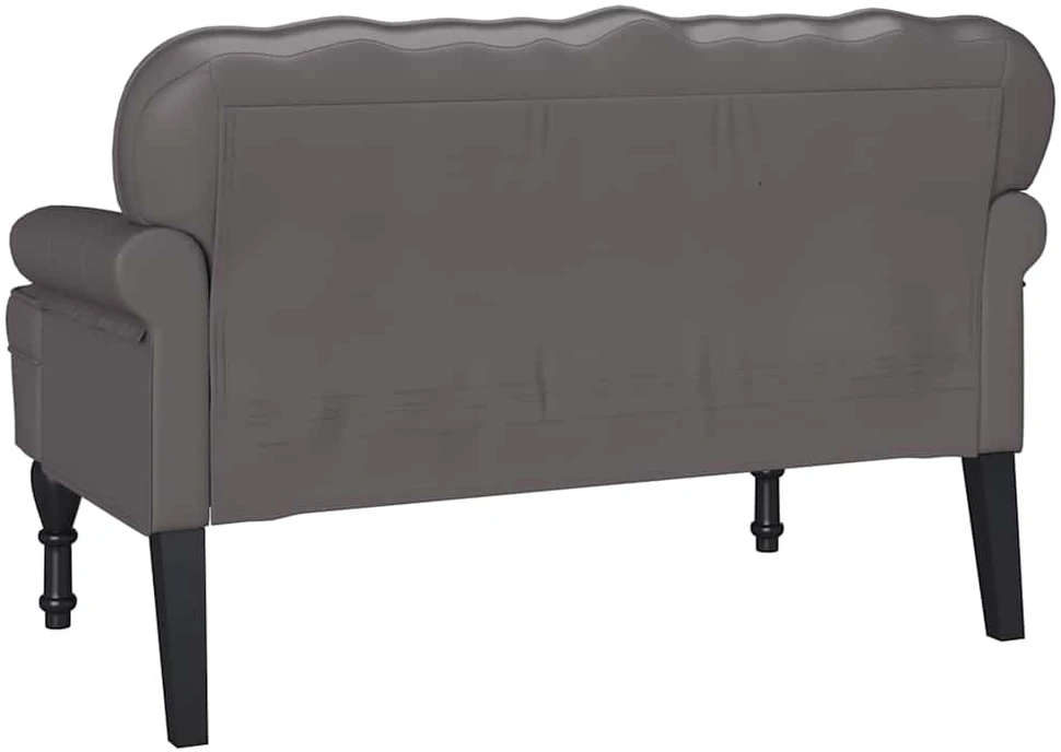 Česterfildo suolas Pilka 119,5 x 64,5 x 75 cm Dirbtinė oda