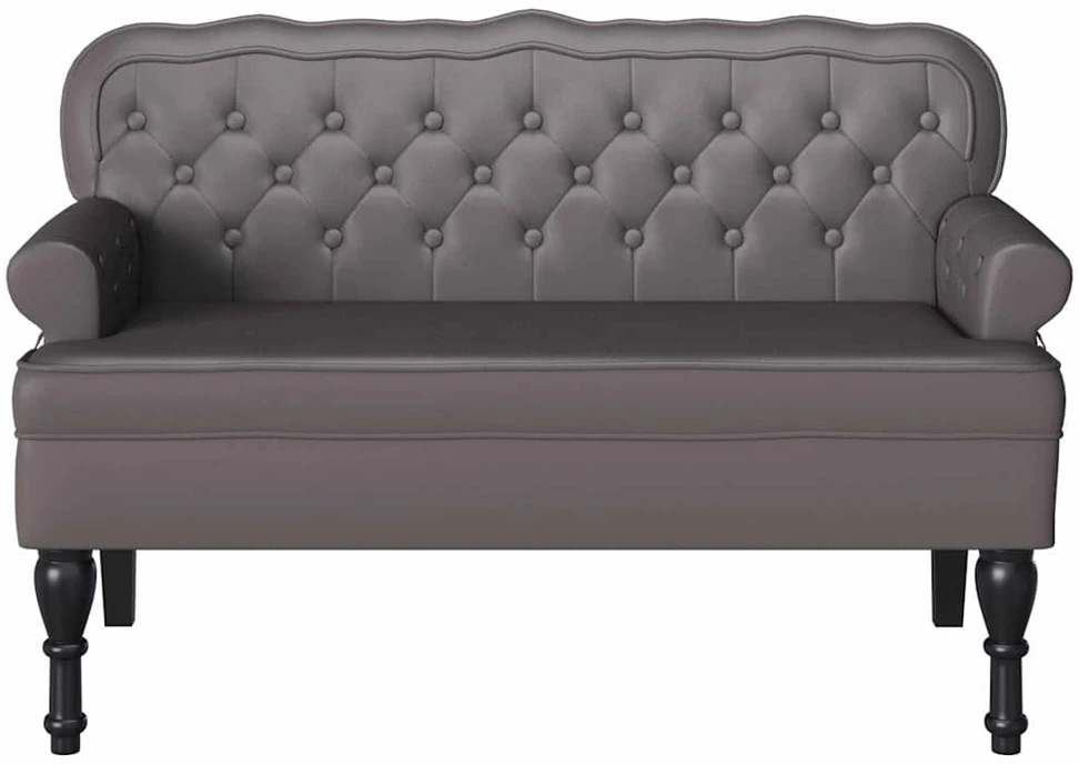 Česterfildo suolas Pilka 119,5 x 64,5 x 75 cm Dirbtinė oda
