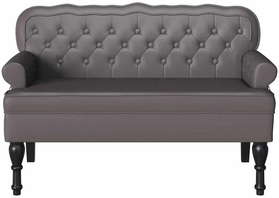 Česterfildo suolas Pilka 119,5 x 64,5 x 75 cm Dirbtinė oda