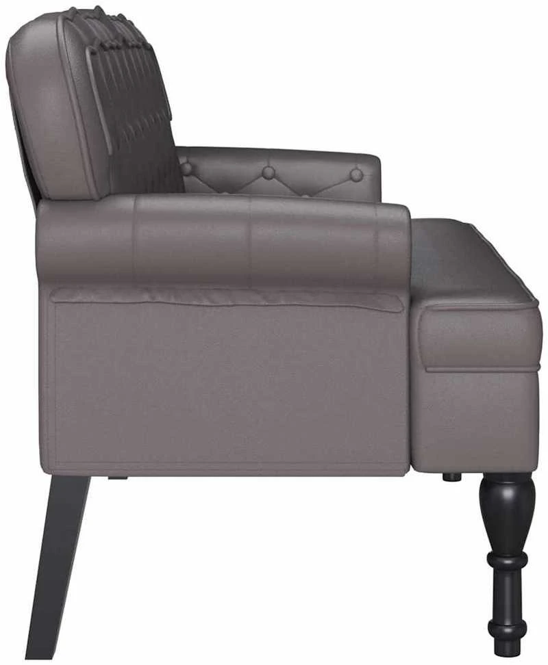Česterfildo suolas Pilka 119,5 x 64,5 x 75 cm Dirbtinė oda