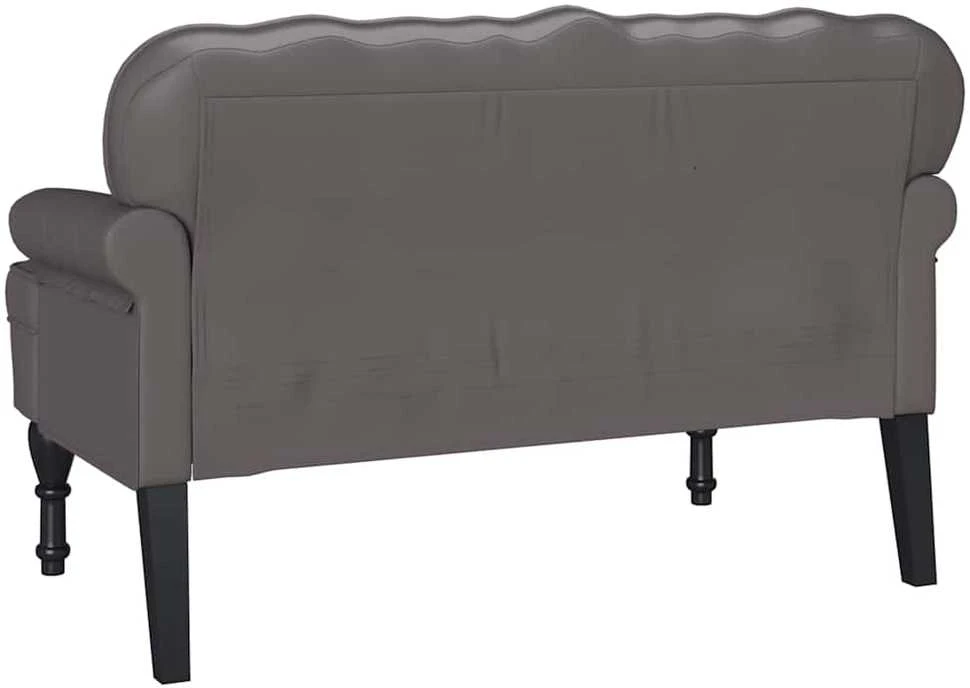 Česterfildo suolas Pilka 119,5 x 64,5 x 75 cm Dirbtinė oda