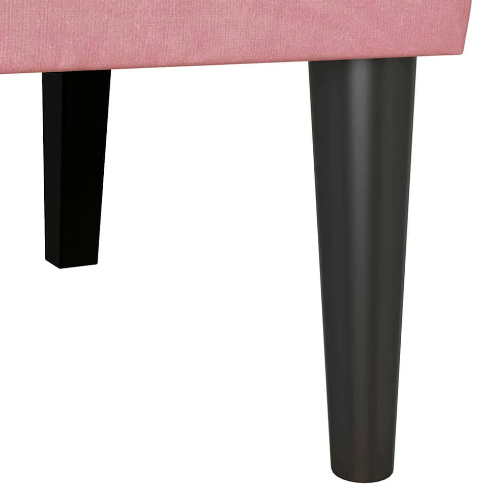 Česterfildo suolas Rožinė 112 x 65,5 x 75 cm Aksomas