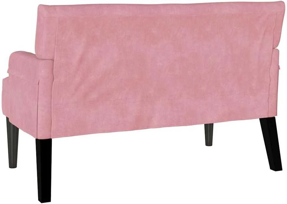 Česterfildo suolas Rožinė 112 x 65,5 x 75 cm Aksomas