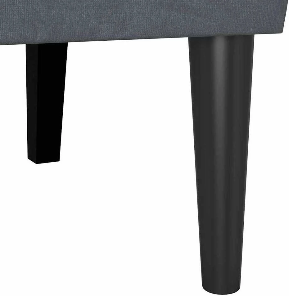 Česterfildo suolas Tamsiai pilka 112 x 65,5 x 75 cm Aksomas