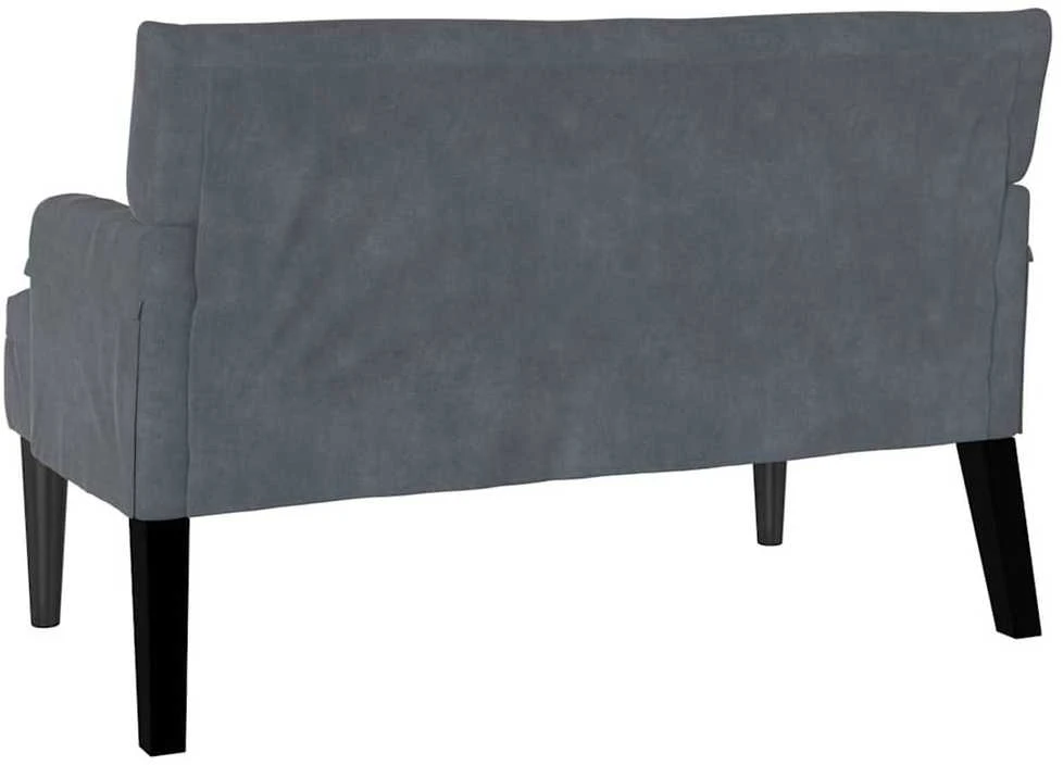 Česterfildo suolas Tamsiai pilka 112 x 65,5 x 75 cm Aksomas