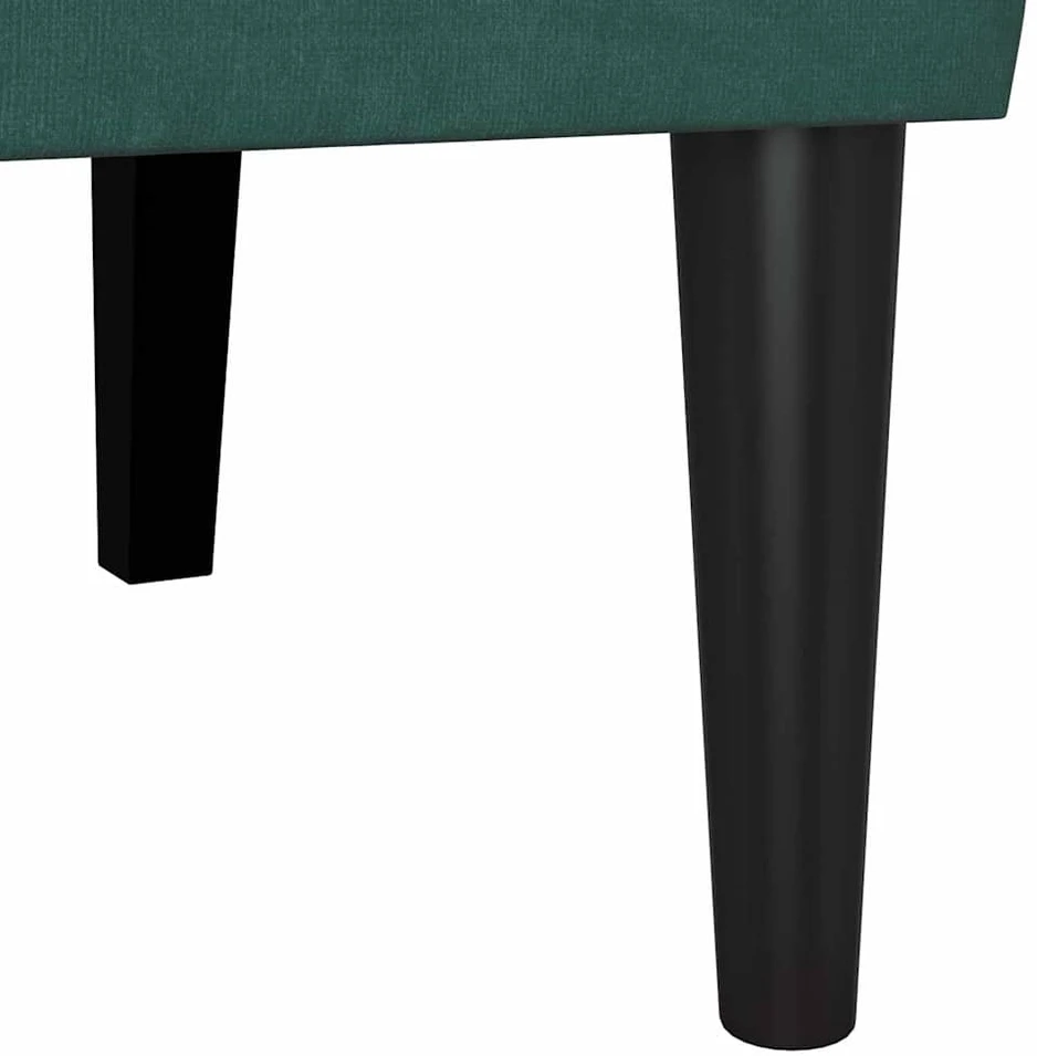 Česterfildo suolas Tamsiai žalia 112 x 65,5 x 75 cm Aksomas