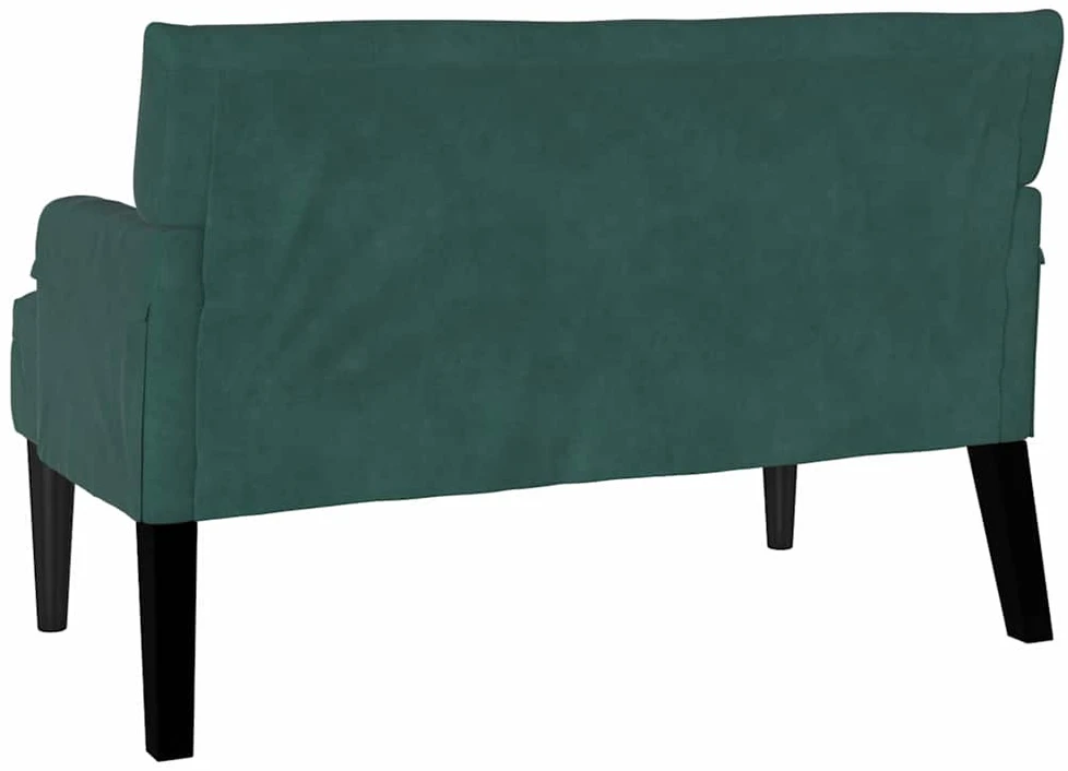 Česterfildo suolas Tamsiai žalia 112 x 65,5 x 75 cm Aksomas