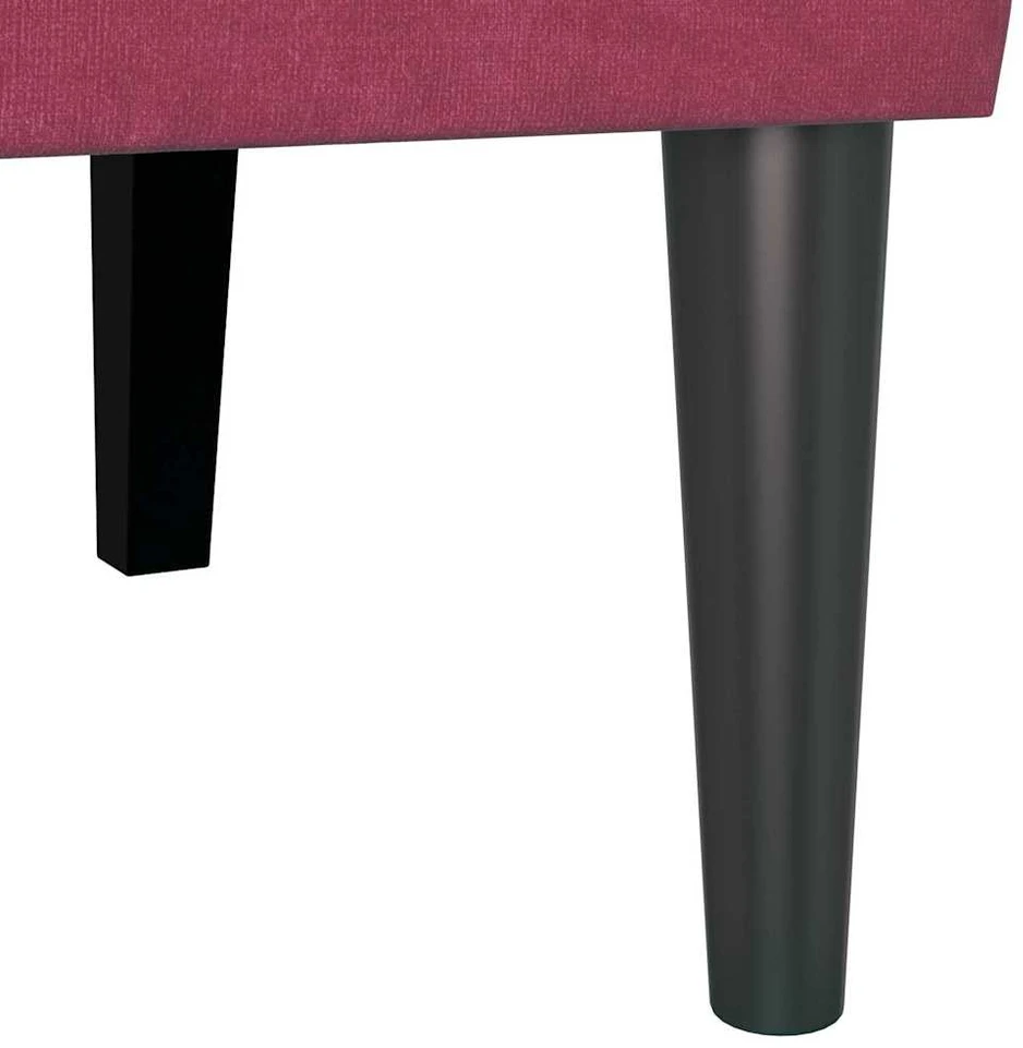 Česterfildo suolas Vyno raudona 112 x 65,5 x 75 cm Aksomas