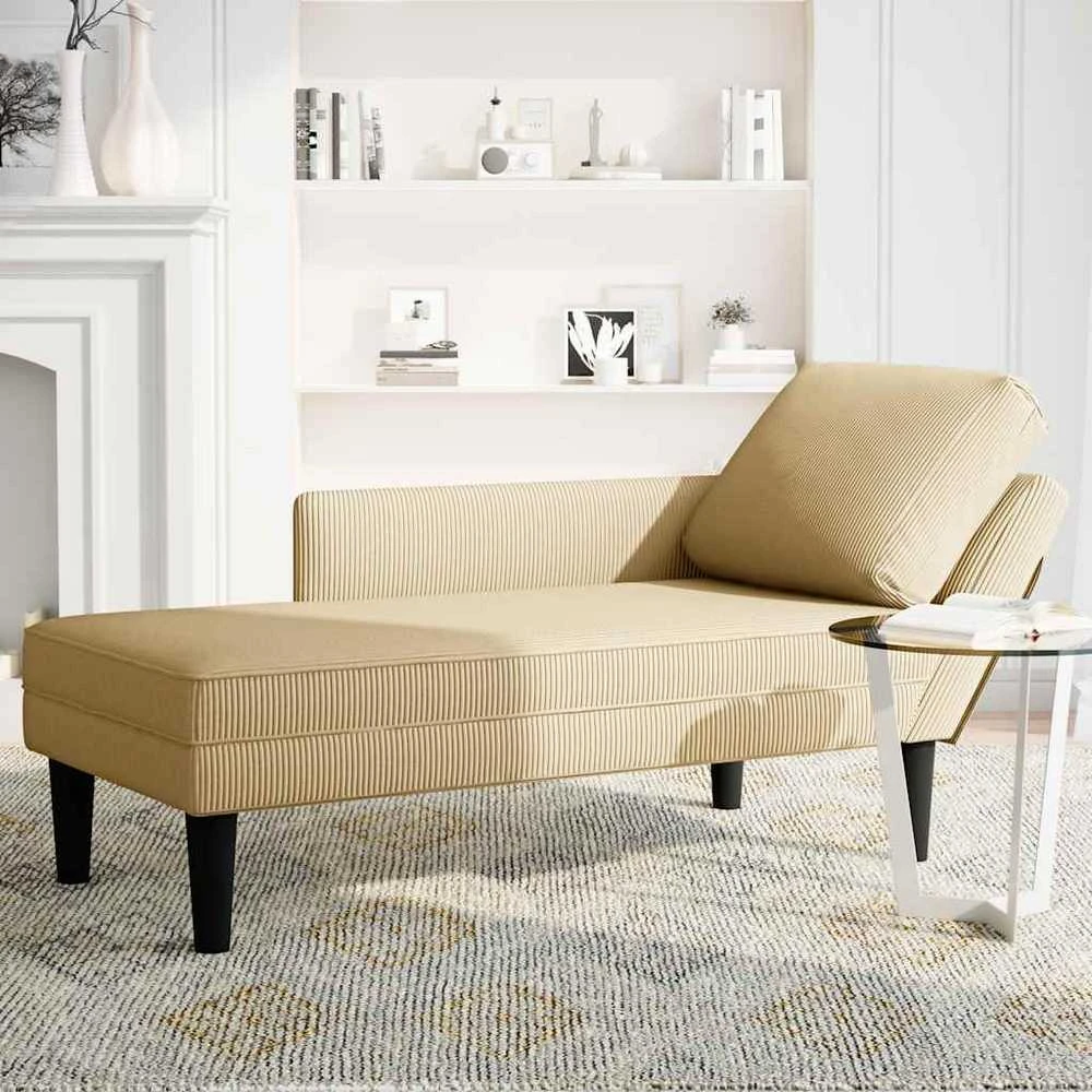 Sofa Chaise Lounge su pagalve pilkai žalia velveto audinys