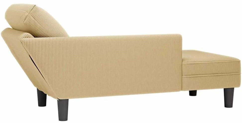 Sofa Chaise Lounge su pagalve pilkai žalia velveto audinys