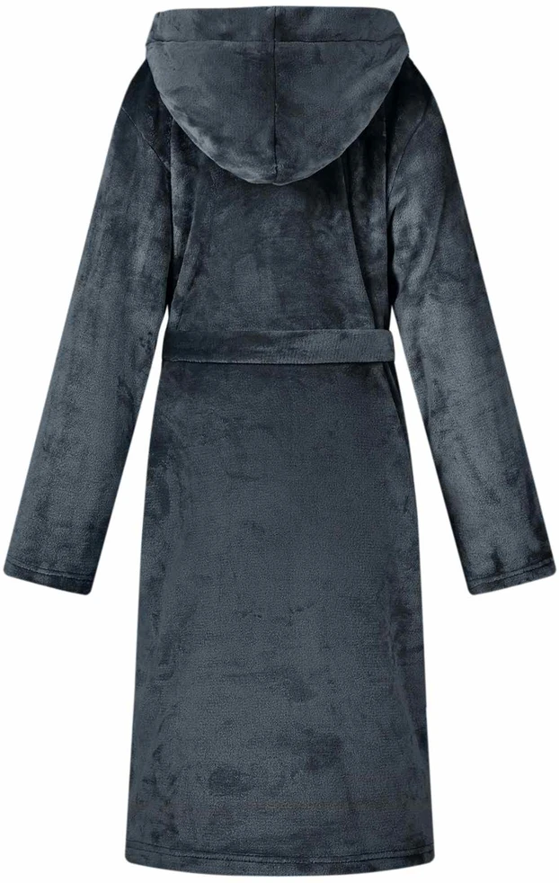 Chalatą su kapucė Jūrinė mėlyna XXL Flanelė