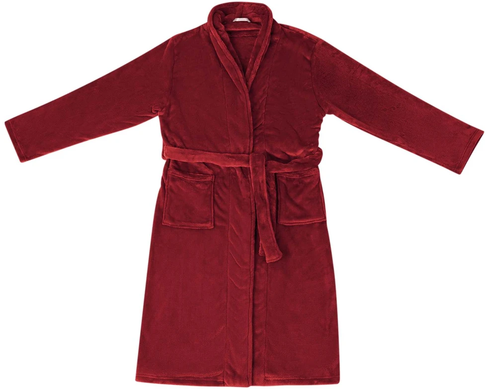 Chalatas be gobtuvo Bordo raudona xxxl Flanelė