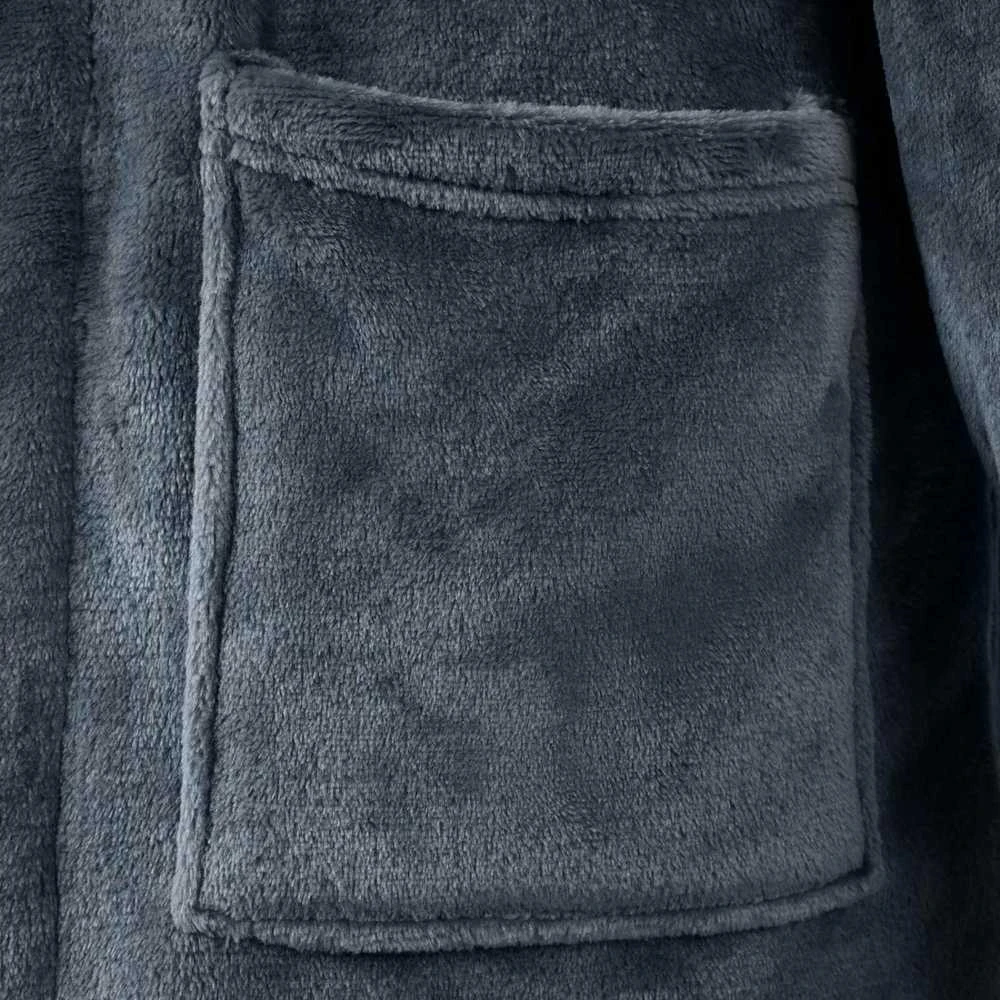 Chalatas be gobtuvo Jūrinė mėlyna xxxl Flanelė