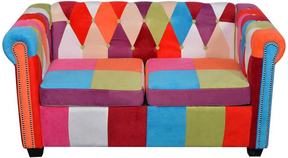 Chesterfield dvivietė sofa, audinys