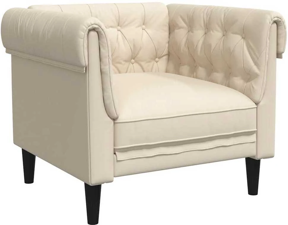Fotelis Chesterfield krėslas, linas
