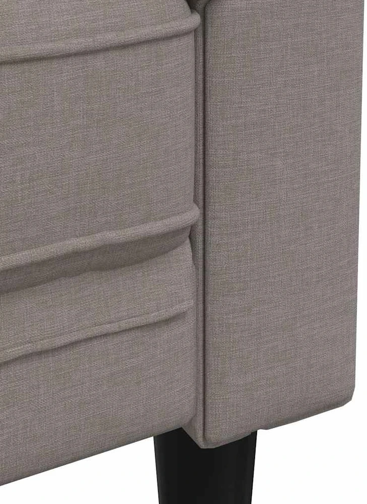 Sofa Chesterfield krėslas, taupe spalvos, audinys