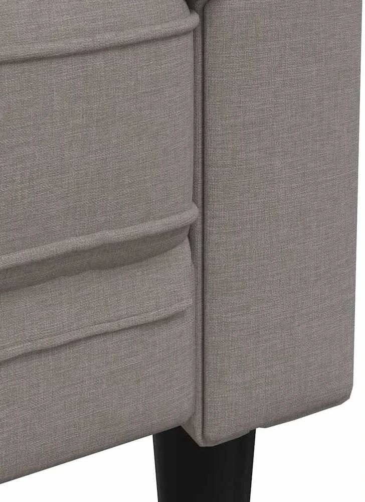 Sofa Chesterfield krėslas, taupe spalvos, audinys