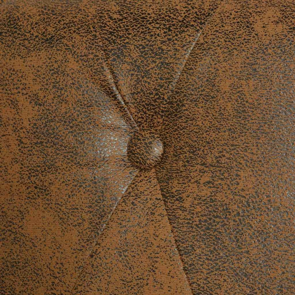 Chesterfield Sofa 3-vietis Ruda Dirbtinė Oda