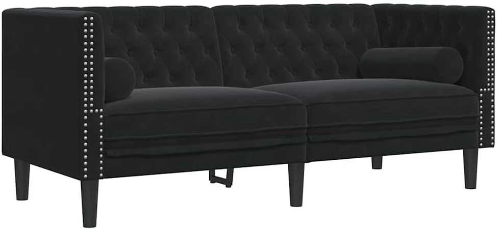 Sofa Juoda 174 x 74,5 x 70,5 cm Aksomas