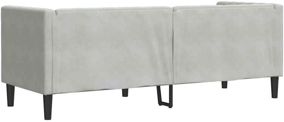 Sofa Šviesiai pilka 194 x 74,5 x 70,5 cm Aksomas