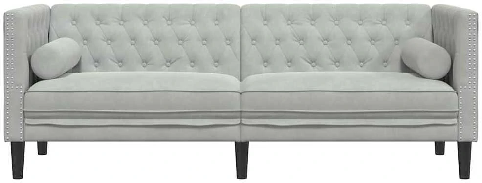 Sofa Šviesiai pilka 194 x 74,5 x 70,5 cm Aksomas