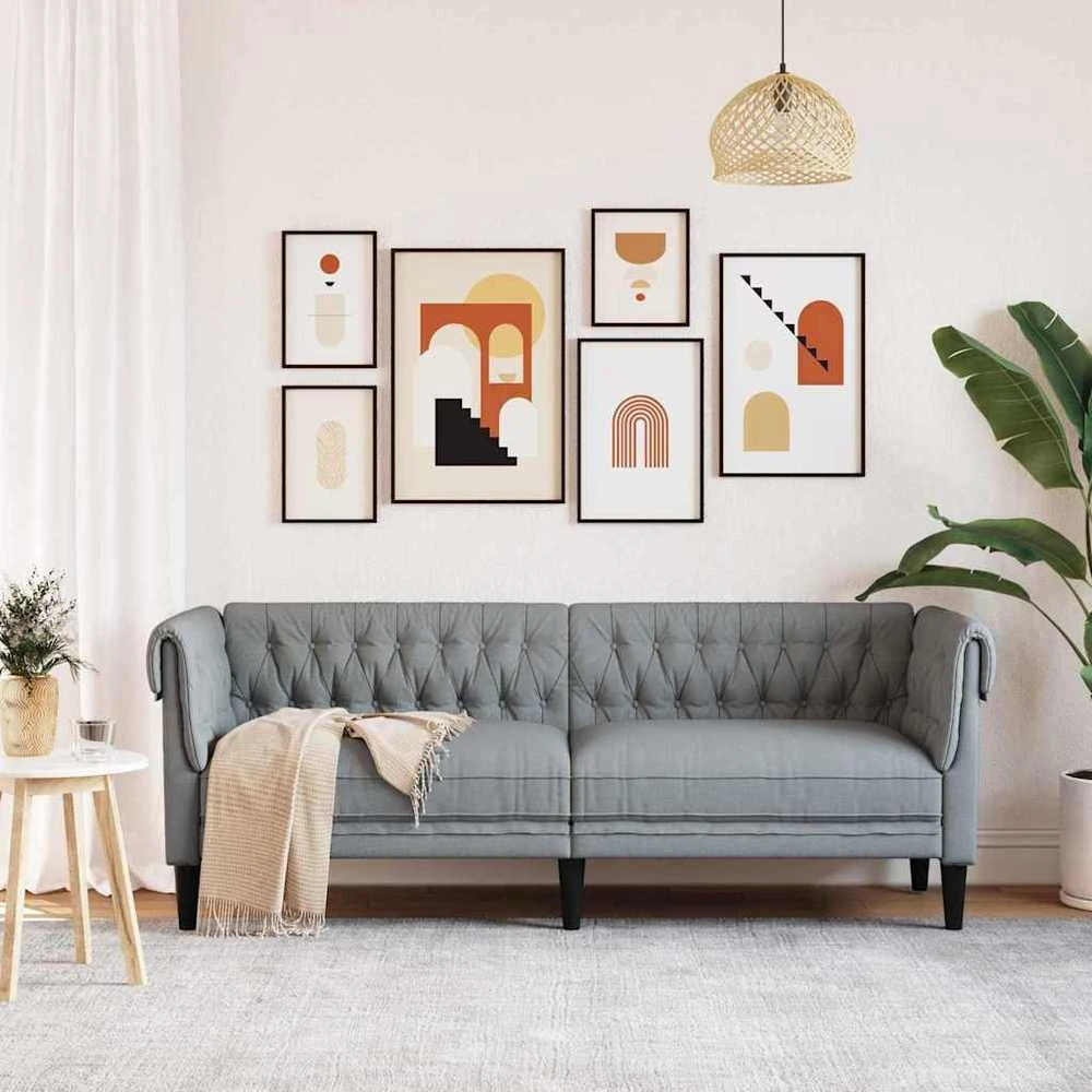 Sofa Šviesiai pilka 201,5 x 74,5 x 74,5 cm Poliesteris