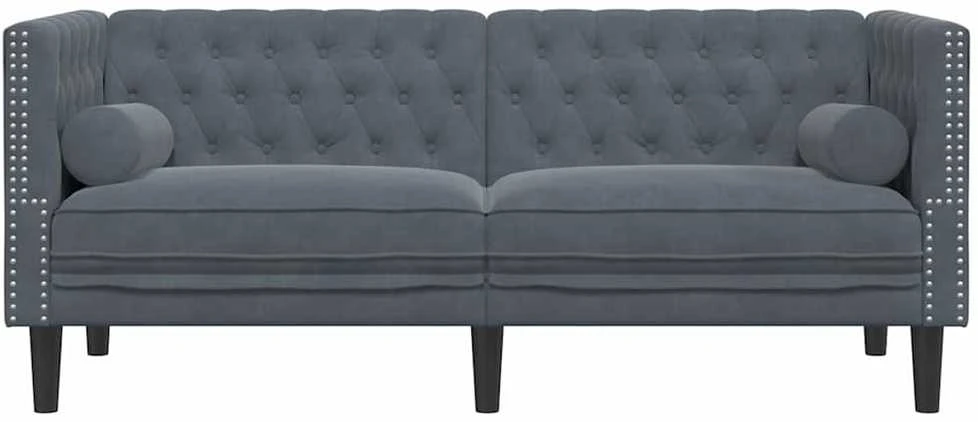 Sofa Tamsiai pilka 174 x 74,5 x 70,5 cm Aksomas
