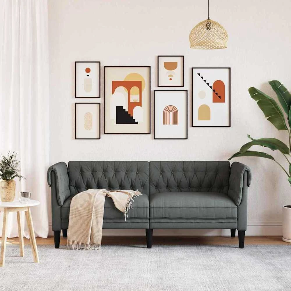 Sofa Tamsiai pilka 182,5 x 74,5 x 74,5 cm Poliesteris