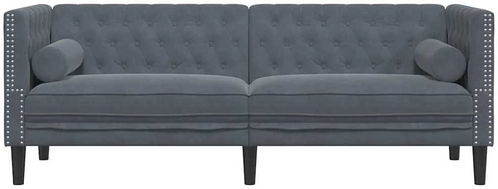 Sofa Tamsiai pilka 194 x 74,5 x 70,5 cm Aksomas
