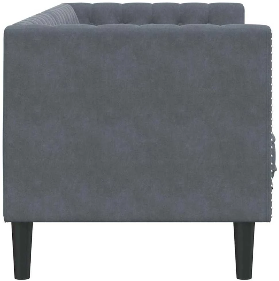 Sofa Tamsiai pilka 194 x 74,5 x 70,5 cm Aksomas