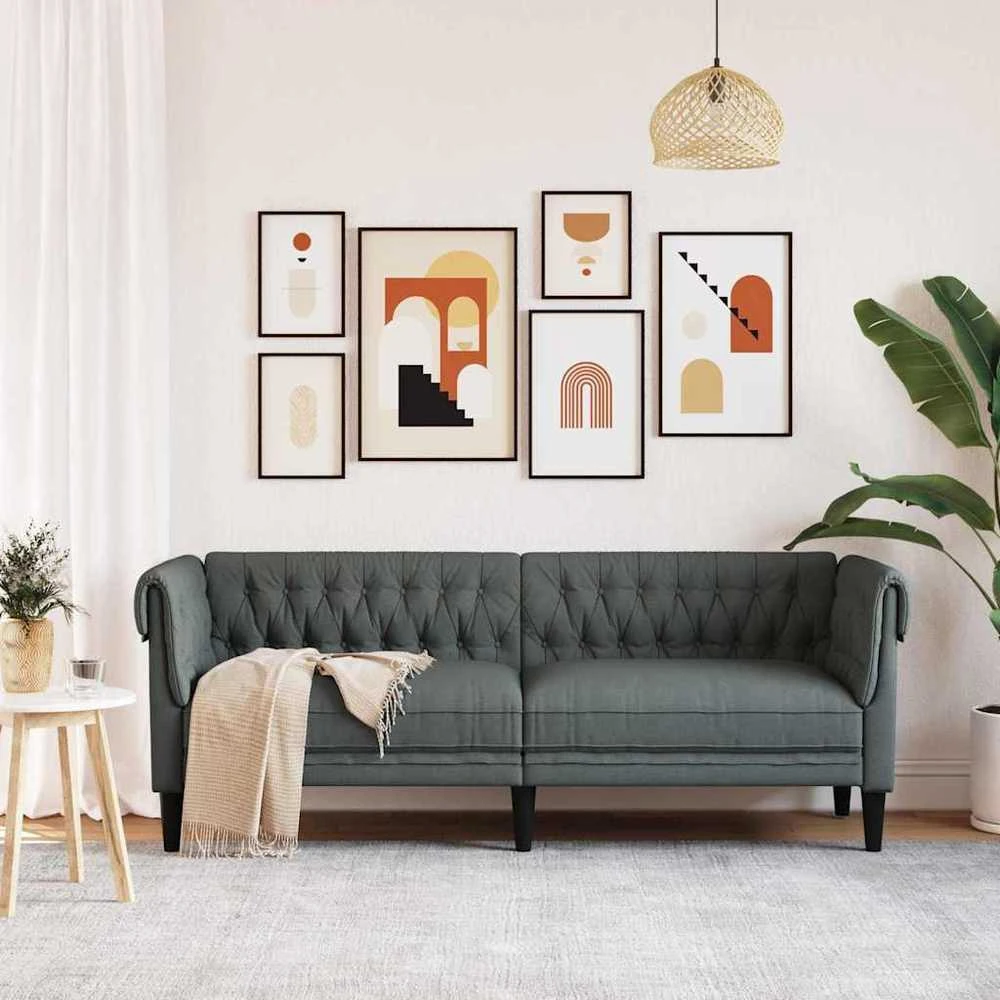 Sofa Tamsiai pilka 201,5 x 74,5 x 74,5 cm Poliesteris