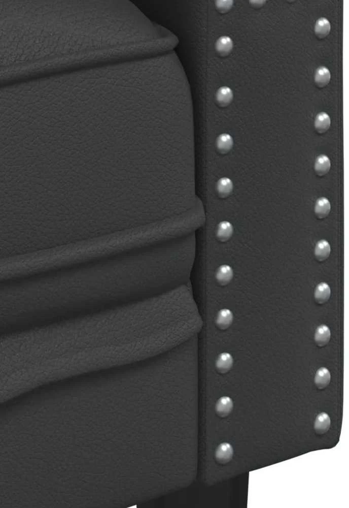 Sofa Chesterfield sofos kėdė juoda dirbtinė oda