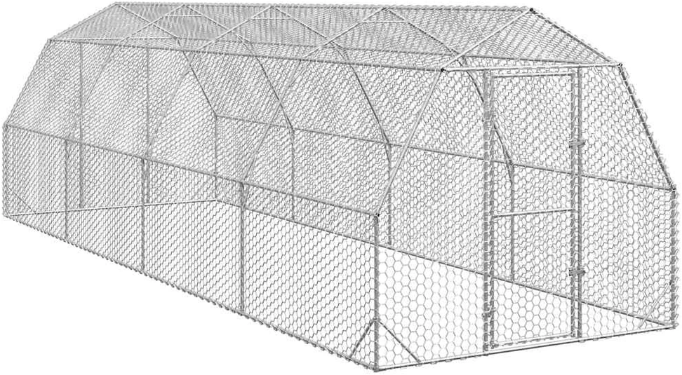 Chicken Run 2,5x8x2,25 m cinkuotas plienas