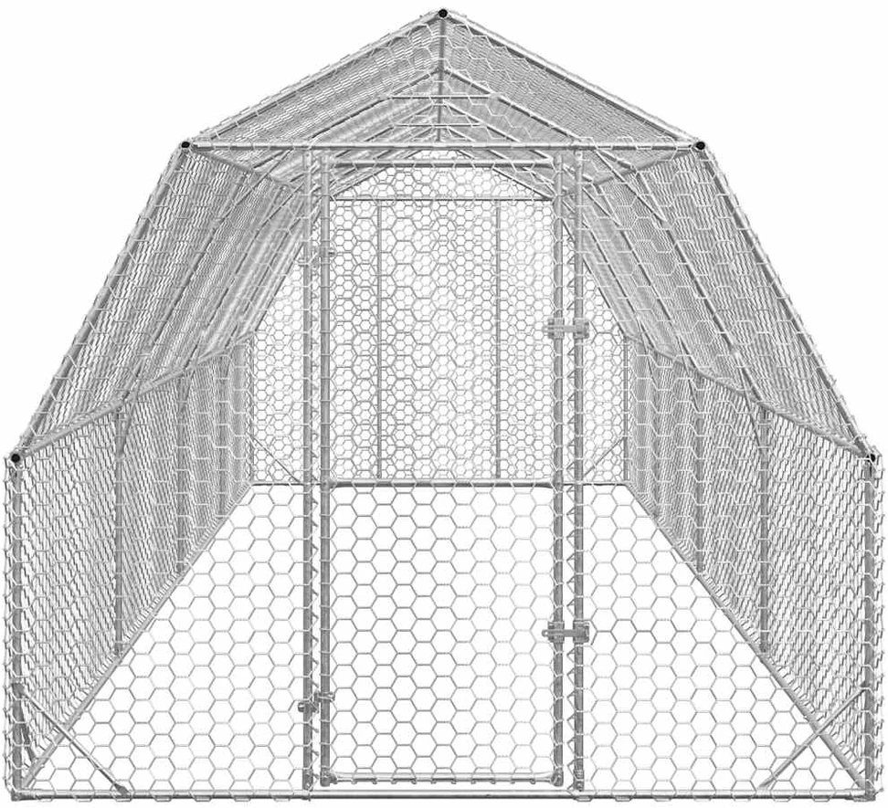Chicken Run 2,5x8x2,25 m cinkuotas plienas