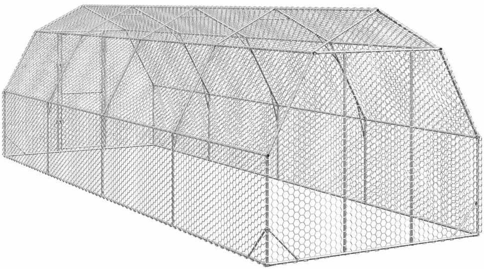 Chicken Run 2,5x8x2,25 m cinkuotas plienas