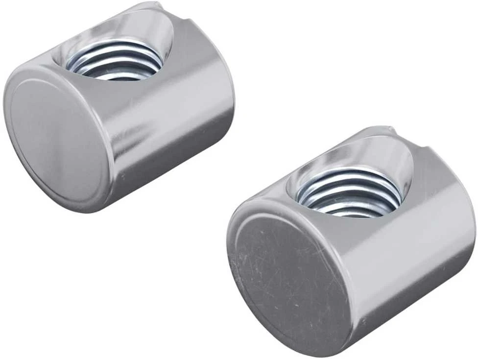 Cilindrinės veržlės 2 vnt. Sidabrinė M6 x 12 mm Metalas