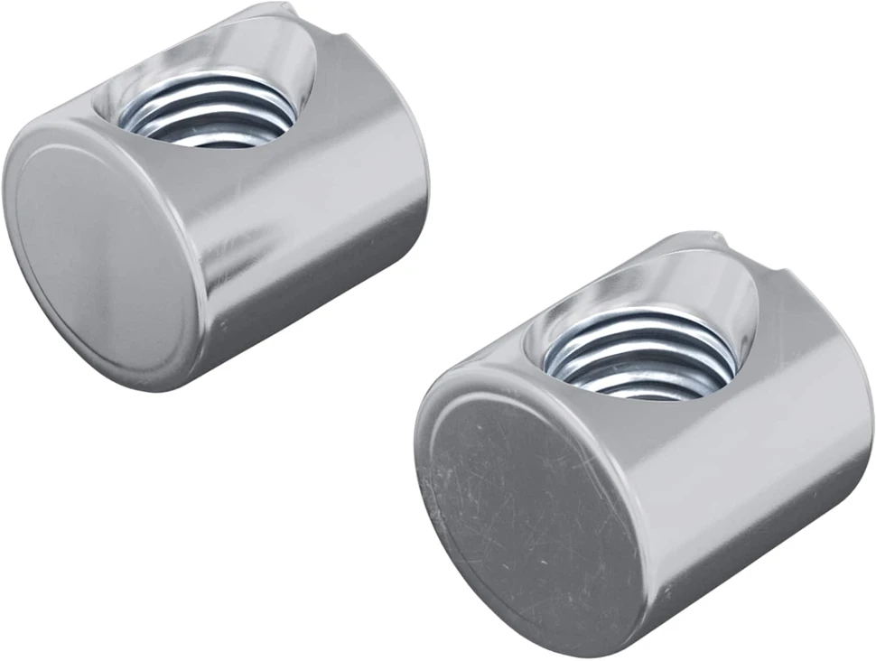 Cilindrinės veržlės 2 vnt. Sidabrinė M6 x 12 mm Metalas