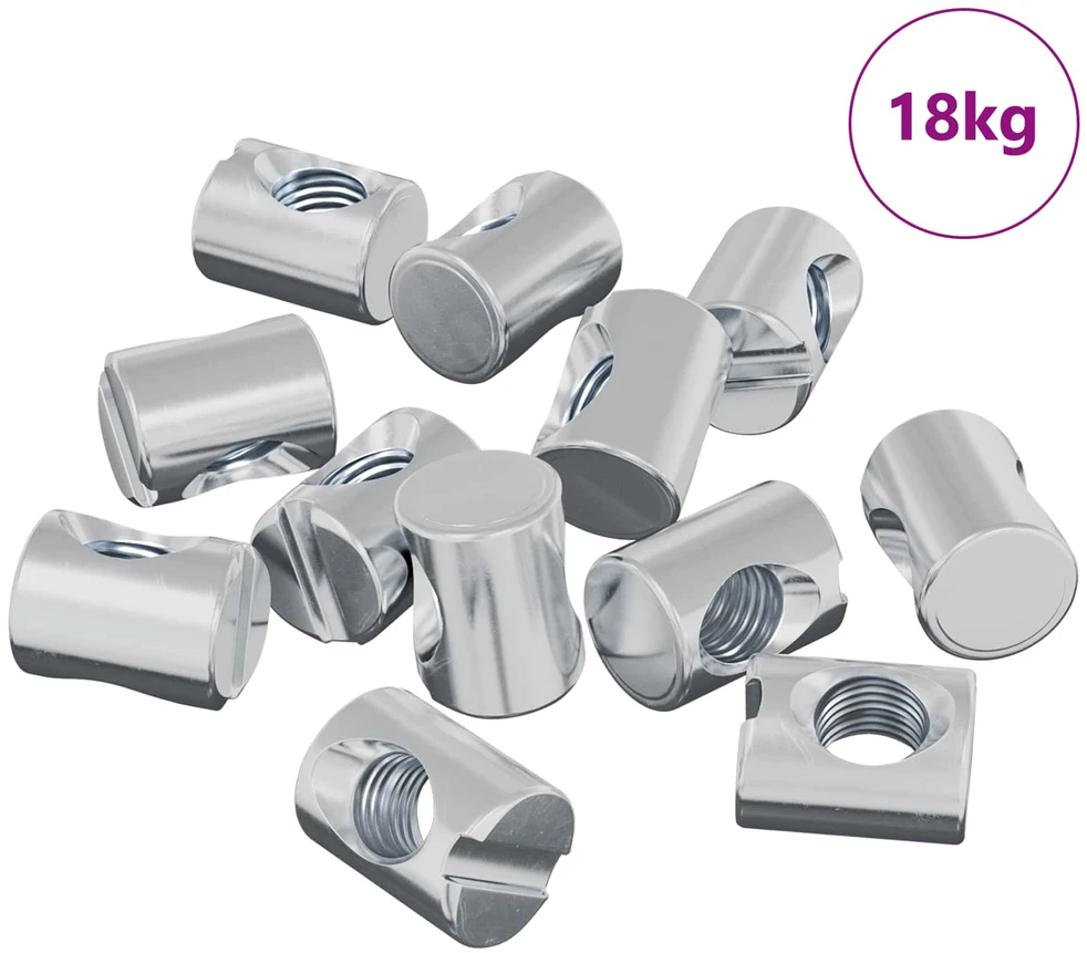 Cilindrinės veržlės M6 x 12,7 mm (sriegio skersmuo x L) Plyšinė