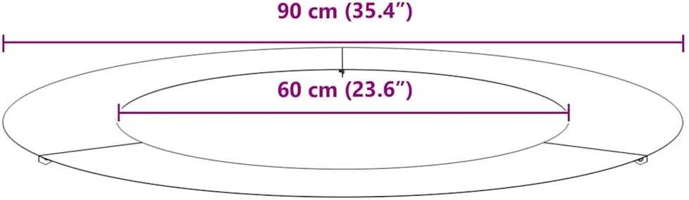 tinkamas plokščiam medžio žiedui Sidabro Ø60/90 cm