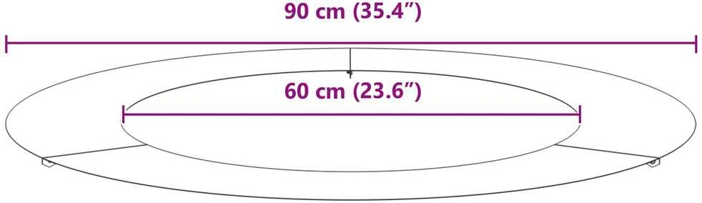 tinkamas plokštiems medžio žiedams 5 vnt. Sidabro Ø60/90 cm