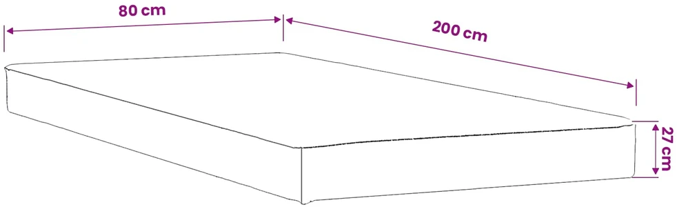 Čiužinio apsaugas 2 vnt. 80 x 200 cm Atsparus vandeniui Balta