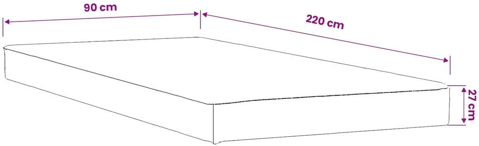 Čiužinio apsaugas 2 vnt. 90 x 220 cm Atsparus vandeniui Balta