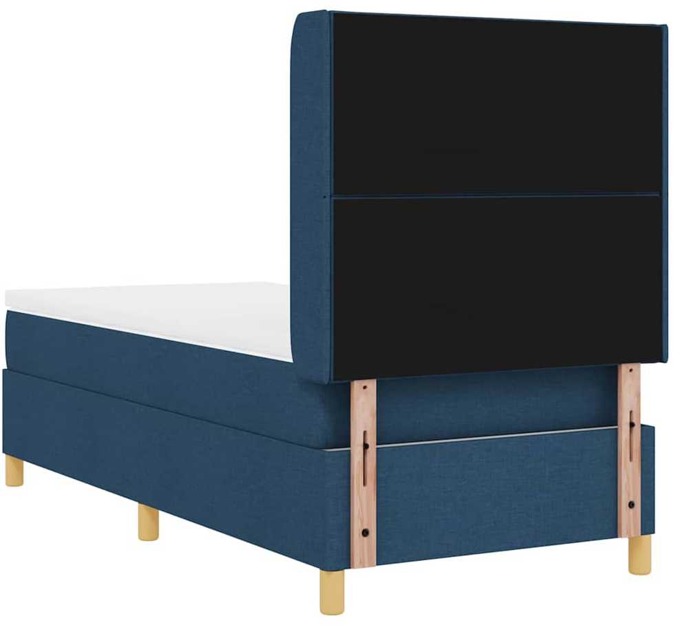 Kiemas lova su LED juostelėmis Mėlyna 90 x 190 cm audinys