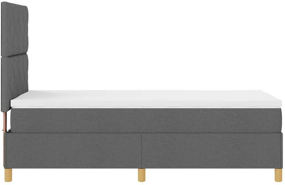 Kiemas lova su galvūgalio Tamsiai pilka 90 x 200 cm audinys