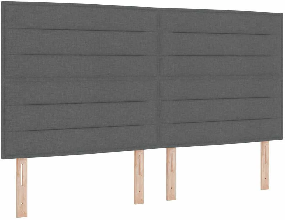 Kiemas lova su pagalve Tamsiai pilka 200 x 200 cm audinys